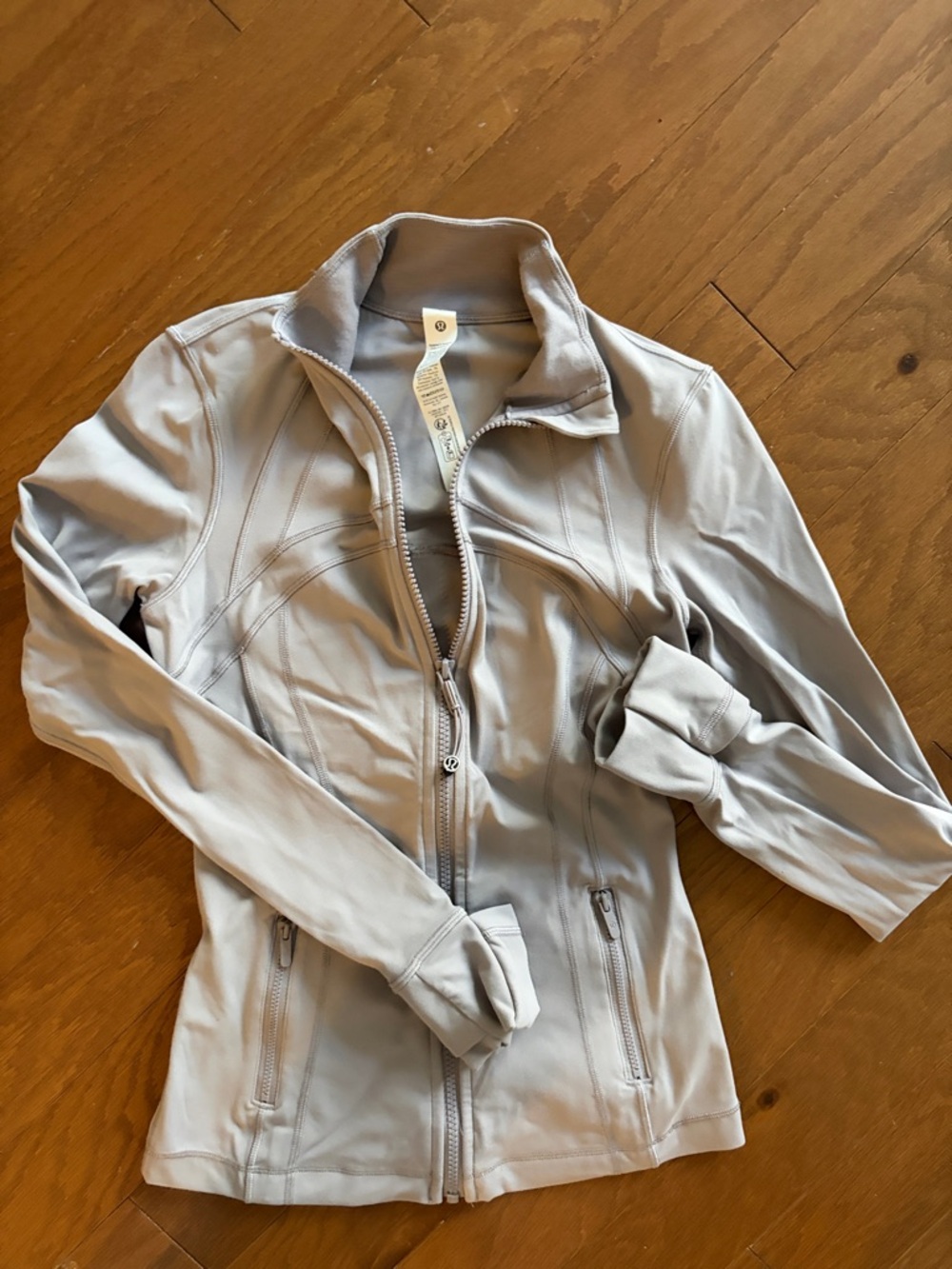 lululemon athletica Light Gray Full-Zip Athletic Jacket